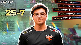 ☢️ TWISTZZ 25-7 POV: FACEIT DOMINATION w/NAF (Mirage) | 3107 ELO