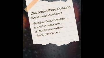 Chankinathoru Novunde | Christian Video Song | Joby Kavalam | Surya Narayanan | Joji Johns
