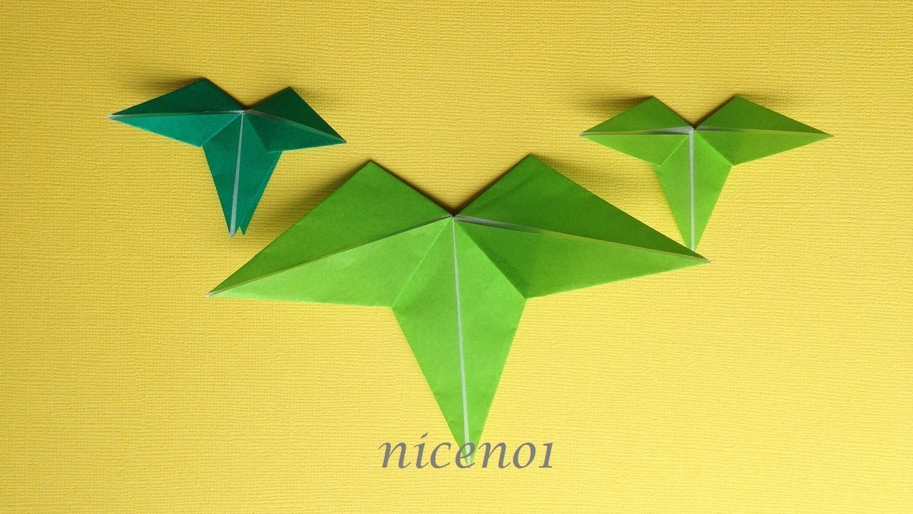 折り紙 竹（笹） 簡単な折り方 Origami bamboo tutorial（niceno1） YouTube