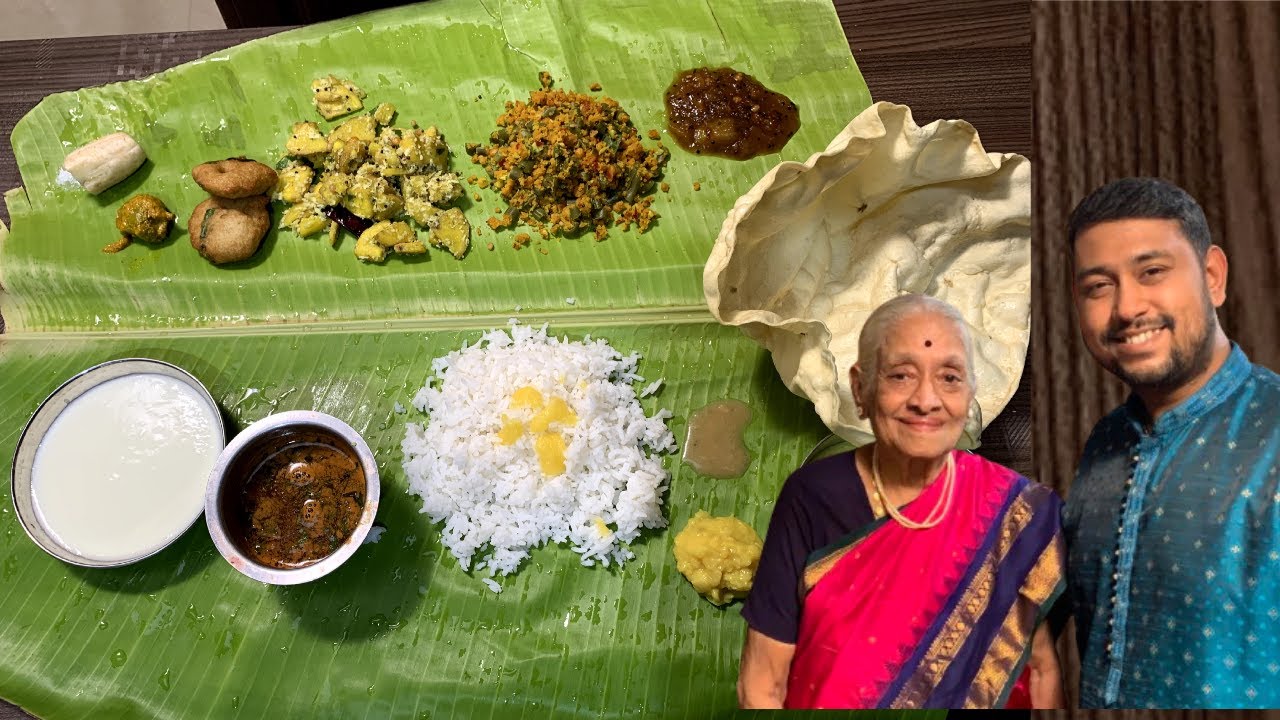 TAMIL NEW YEAR | VAZHAI ELAI VIRUNDHU | Elai Saapadu, Full Meals| தமிழ்ப் புத்தாண்டு | Paati & Peran