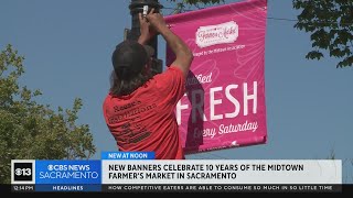 New banners installed to honor the 10 year anniversary of Midtown Farmers Market