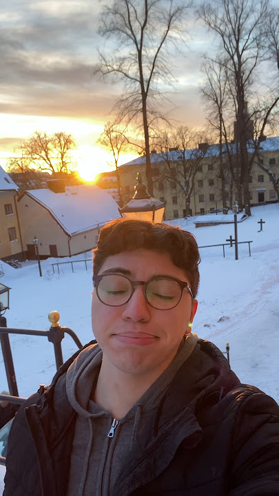 Look at this view man, it’s got me feeling like 🎺 #mouthtrumpet #funny #stockholm #sweden #sunrise