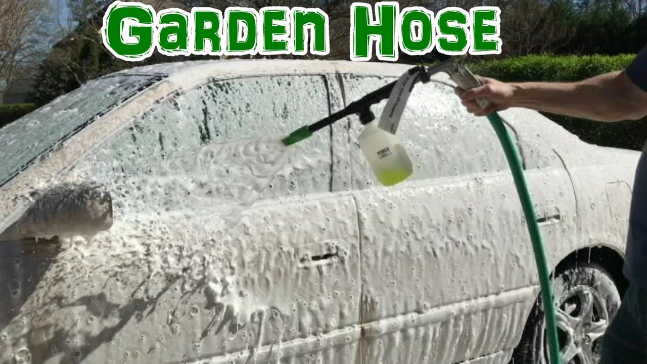 Garden Hose FOAM CANNON w/ SPECIAL Modifications for EASY Car Washing & Less Cleaning Solution