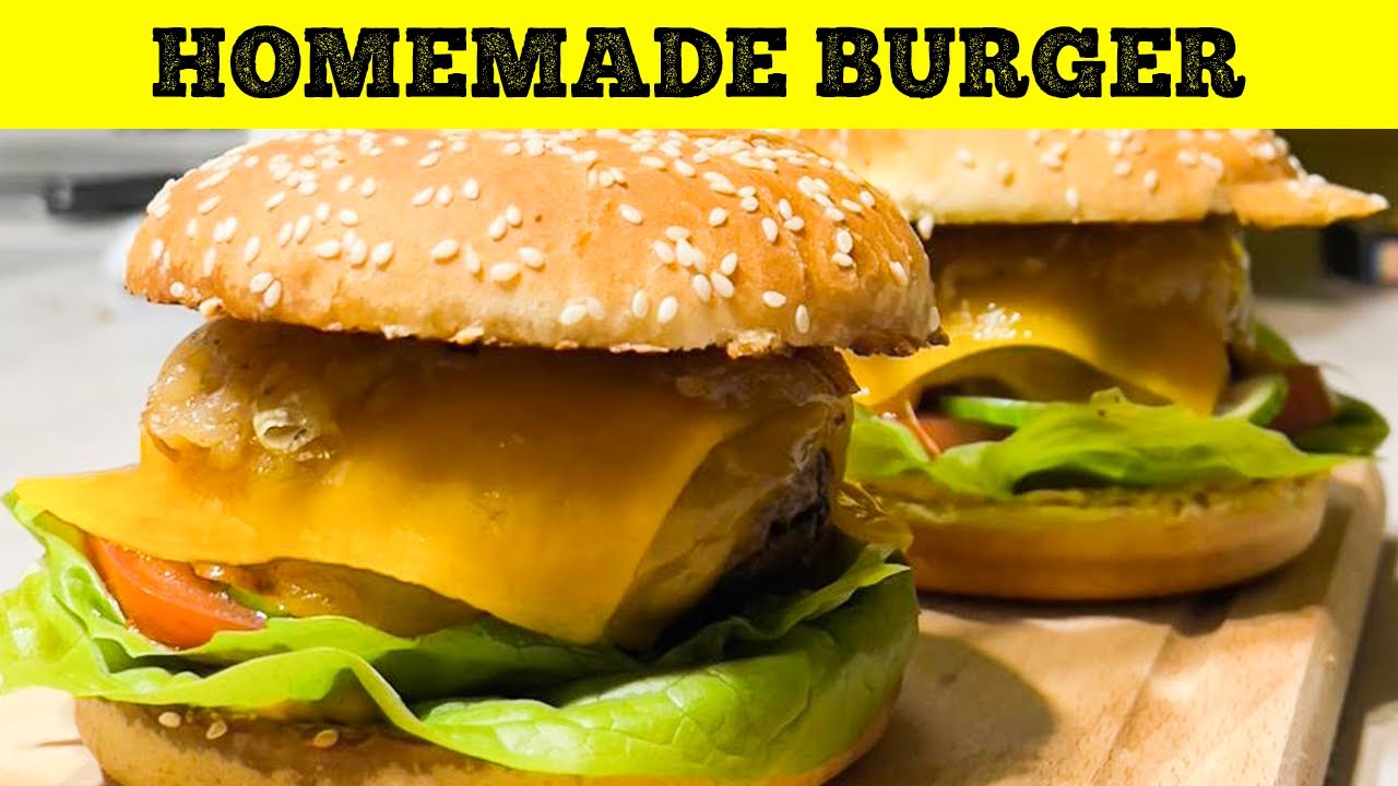 Homemade Burger - How to make Cheeseburger at home - YouTube