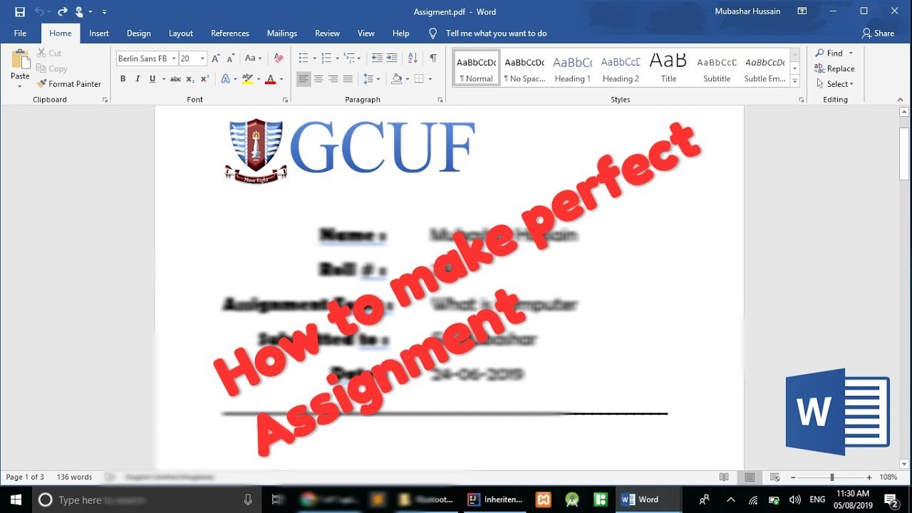 how to make a assignments