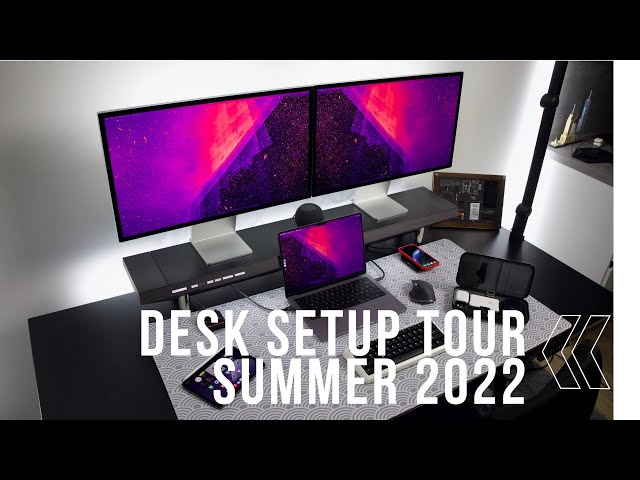 My Productivity Desk Setup 2022 | Dual Apple Studio Displays class=