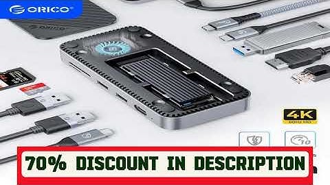 A must-have product! ORICO-USB C HUB with Cooling Fan M.2 NVMe SATA SSD Enclosure External 10Gbps