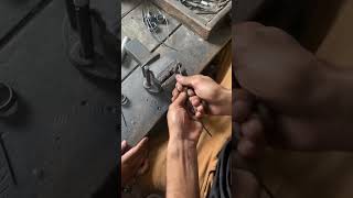 Making a left right Spring process on old lathe - No CNIC | just Skills #shorts