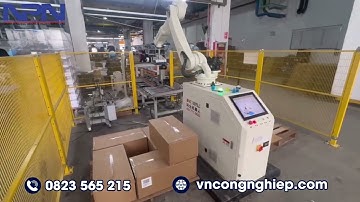 Trạm Robot bốc xếp hàng hóa lên pallet-  Trạm robot kowell