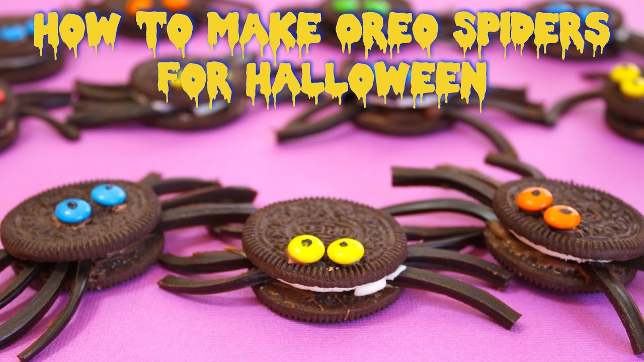kids anka How to Make Oreo Spiders for Halloween