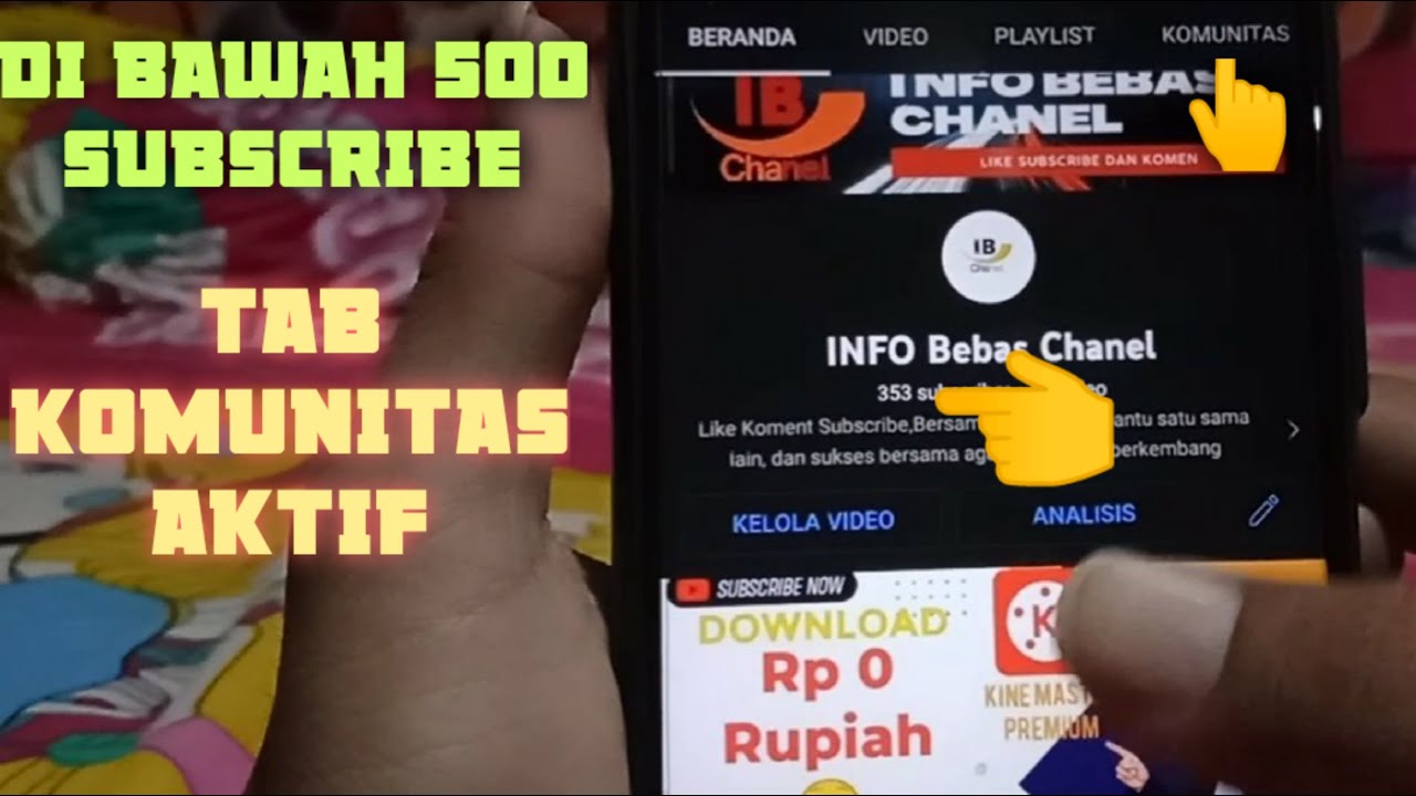 CARA AKTIFKAN TAB KOMUNITAS DIBAWAH 500 SUBSCRIBE APA BISA? BEGINI