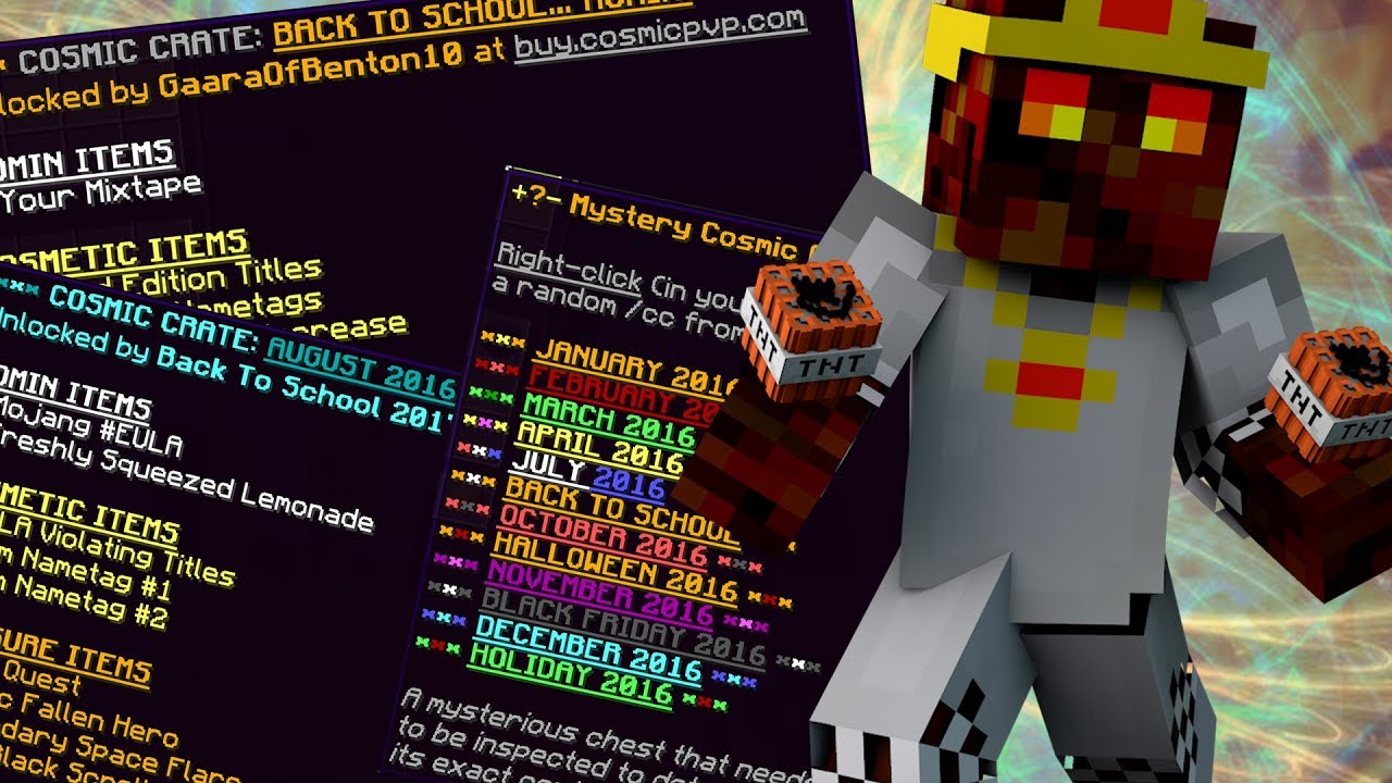 TRIPLE COSMIC CRATE OPENING?!? BACK TO SCHOOL CRATE - CosmicPvP Factions
