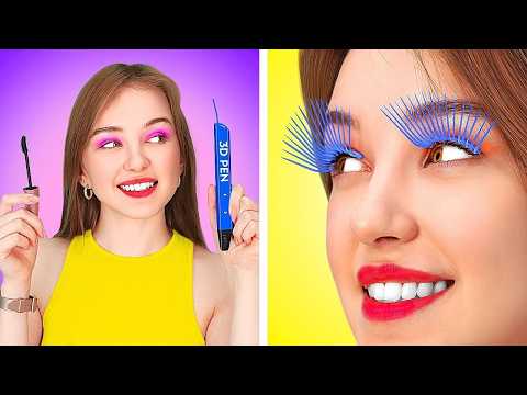 CUTE MAKE UP HACKS AND GADGETS 💖 Girly Hacks And Beauty Tricks by 123 GO!