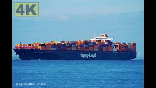 KIEL EXPRESS - Shipspotting Germany 🇩🇪 IMO 9229855 - River Elbe near City Otterndorf - 4K VIDEO