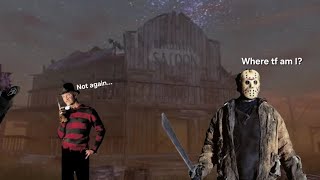 Jason Voorhees meets Freddy Krueger in Dead by Daylight (skit)