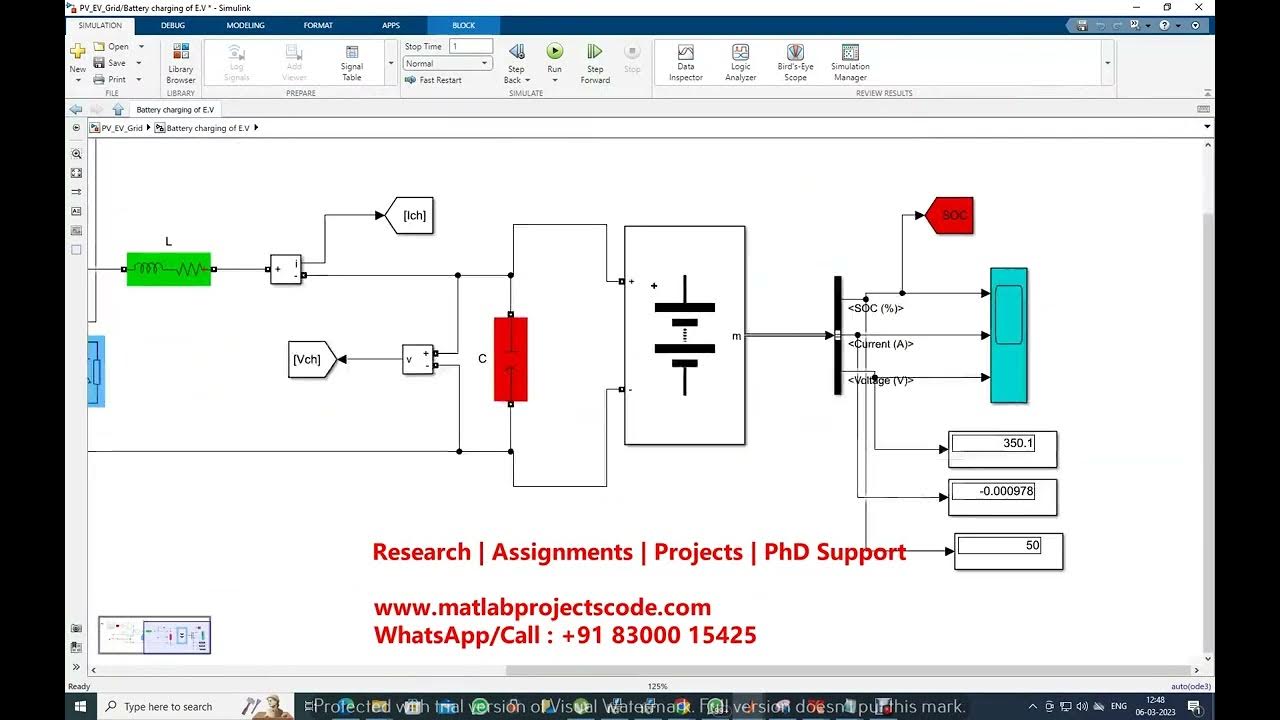 PV Based Off Grid Charging Station for Electric Vehicle MATLAB Simulink