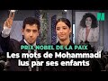 La prix nobel de la paix narges mohammadi en prison en iran sexprime par la voix de ses enfants