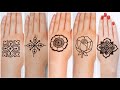4 different types mehndi designs 🌹🌿 || very simple and easy mehndi designs ||