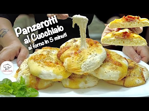 PANZEROTTI AL SPOON BAKED IN 5 MINUTES without oil or fat in the dough or in cooking