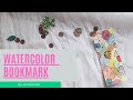 watercolor bookmark for Beginners with doodle leaves | easy & quick watercolor art