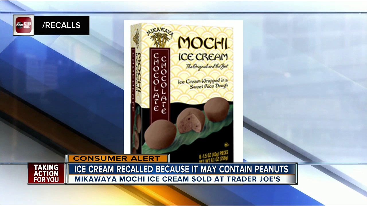 Mikawaya recalls Mochi Ice Cream sold at Trader Joe's due to undeclared peanuts