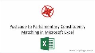 How to match Parliamentary Constituency Information to a list of Postcodes