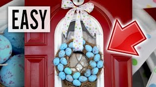 How to make an Easter Wreath using plastic eggs - DIY
