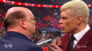 Cody Rhodes makes Paul Heyman cry (2/2)  WWE RAW February 06, 2023