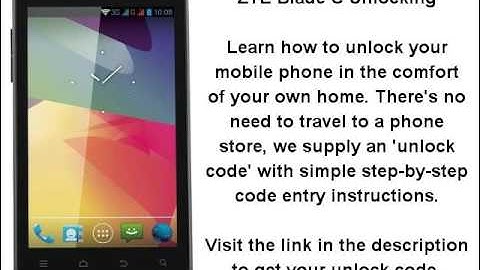Unlock ZTE Blade C - SIM Network Unlock PIN
