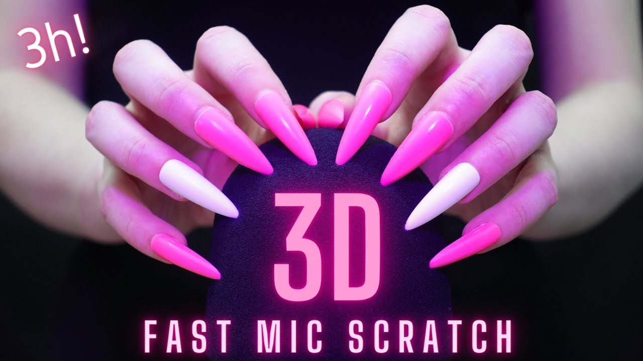 Asmr Fast and Aggressive Mic Scratching - Brain Scratching with Long ...