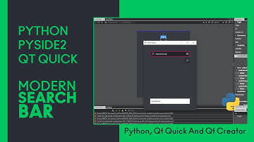 TUTORIAL - Modern Search Bar - Python, PySide2 And Qt Quick - [ Modern GUI / Flat Style ]