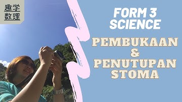 KSSM Form 3 Sains Bab 2 {Pembukaan & Penutupan Stoma} 中文讲解