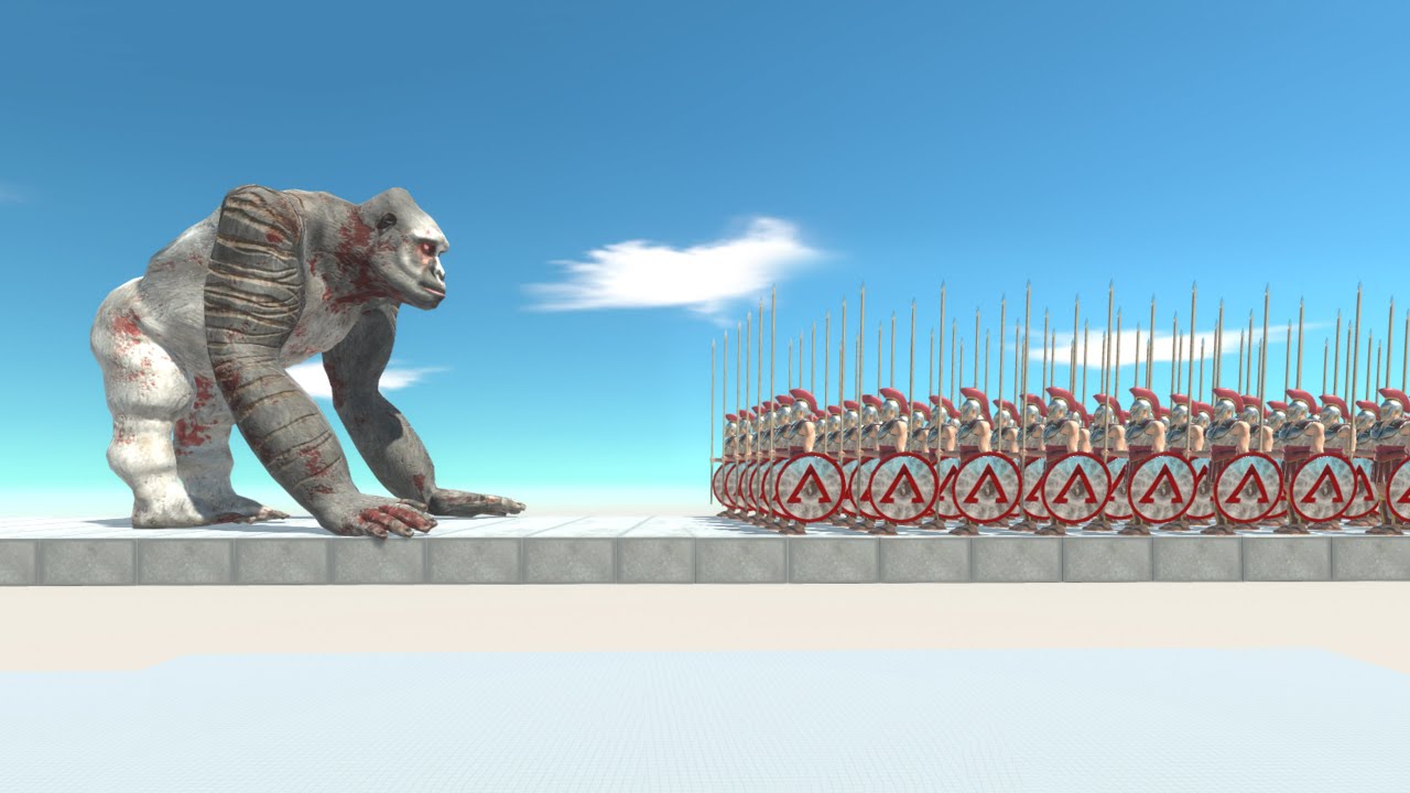 SKY BRIDGE SPARTAN ARMY vs EVERY UNIT - Animal Revolt Battle Simulator