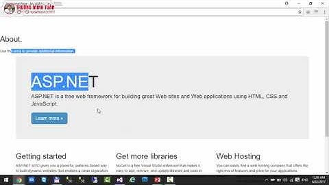 ASP.NET MVC (Lesson42) - ASP.NET MVC Với PartialView RenderAction | TRUONG MINH TUAN