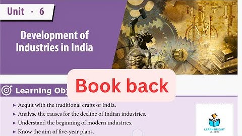 TN samacheer class 8th Social history unit 6 development of industries in India book back answers