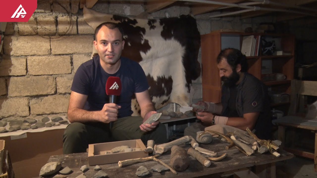 Azərbaycanlı arxeoloq milyon illərlə yaşı olan əmək alətləri düzəldir - EMALATXANADAN REPORTAJ