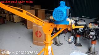 Tời điện mini đa năng kết hợp cẩu xoay 360 độ nâng 200kg 300kg 500kg - Khám Phá Máy Móc