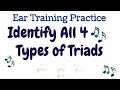 Ear Training Practice - Identify All Triads (Major, Minor, Augmented, Diminished) Music Chords