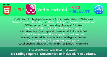 WebViewGold for iOS – URL/HTML to iOS App + Push, URL Handling, APIs & much more! | Codecanyon