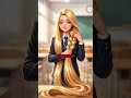 The Girl With Repunzal Hair #shorts #treding #storytime #repunzel #hair