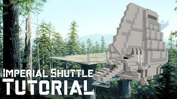 Minecraft Lambda-class T-4a Imperial Shuttle Tutorial (Landed Version) [Star Wars]