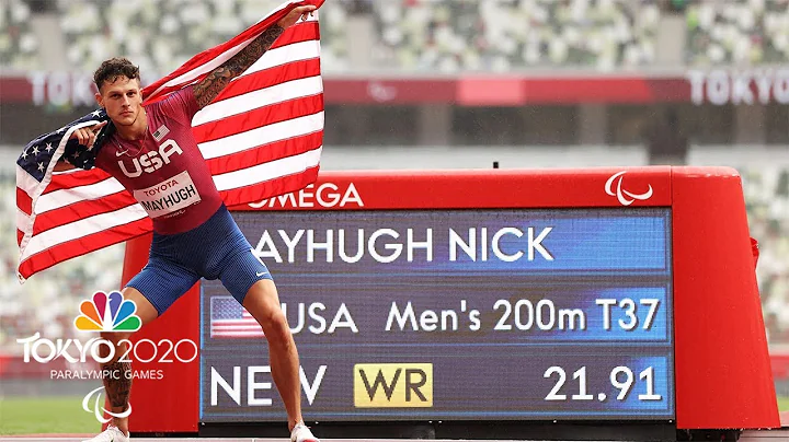 USA's Nick Mayhugh smashes 200m T37 world record t...