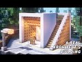 A real architect's building houses in Minecraft tutorial / Cross Stair House #26