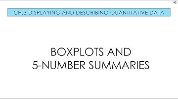 Applied Stats 3.4 Box Plots and 5-Number Summaries