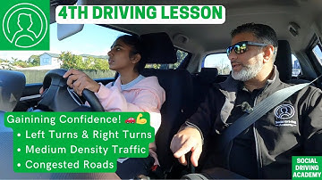 “Beginner Driver Lesson 4 🚘 Angela Tackles Corners, U-Turns & Intersections!