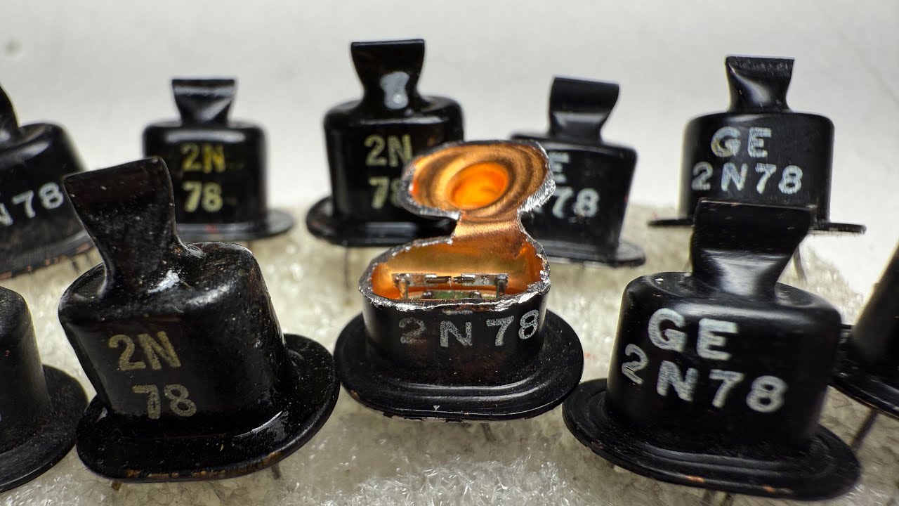 Nasa Transistor Inside look at GE 2N78 transistor from NASA surplus 1950s - YouTube