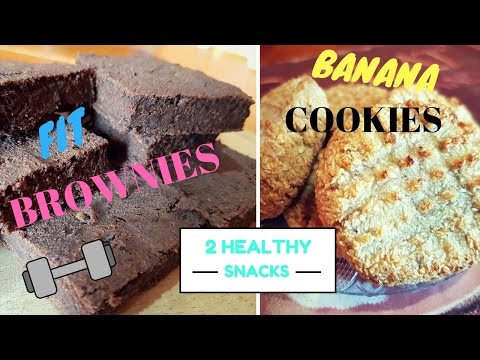 FIT BROWNIES & BANANA COOKIES!! - 2 Healthy Snacks // Ricette Fit