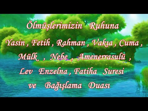 Ölmüşlerimizin  Ruhuna  Yasin, Fetih, Rahman, Vakıa, Cuma, Mülk, Nebe,  Amenerrasulü,  Lev  Enzelna,