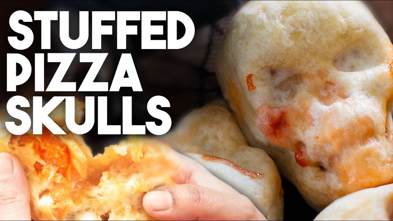 Stuffed Pizza Skulls