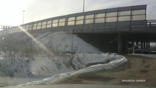 Народная дорога из Мурино к Северному моллу в состоянии &quot;грязь замёрзла&quot;